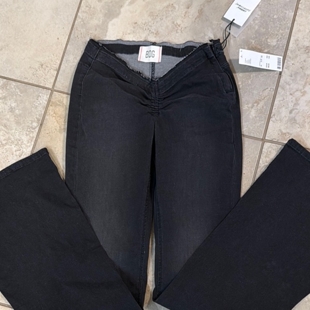 Ruched V Flare Low Jeans Urban Outfitters NWT